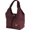 Laura Biaggi torebka klasyczna shopper skóra ekologiczna bordowa-102171