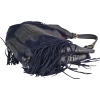 Massimo Contti torebka shopper zamsz stemplowany naturalny granatowa-102428