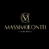 Massimo Contti torebka shopper zamsz stemplowany naturalny granatowa-102430