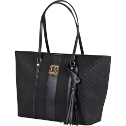 Laura Biaggi torebka klasyczna shopper czarna wzór na ramię -102004