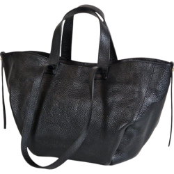 Laura Biaggi torebka shopper klasyczna skóra naturalna czarna-105189
