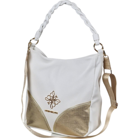 Massimo Contti torebka shopper biała skóra ekologiczna-107400